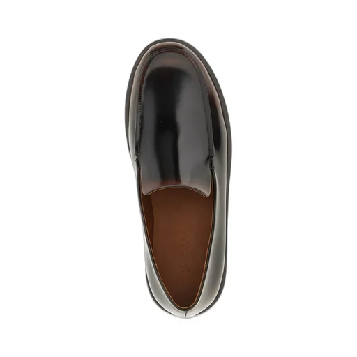 Polished-Leather Loafers