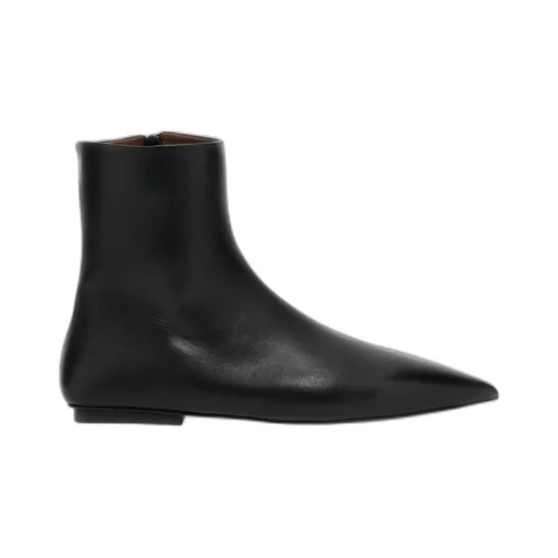 Pointed Zipper Short Boots