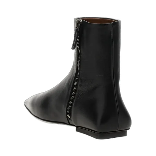 Pointed Zipper Short Boots