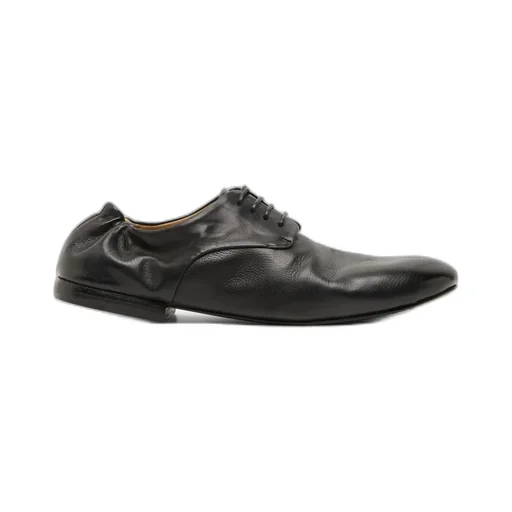 Gathered Heel Lace-Up Derby Shoes