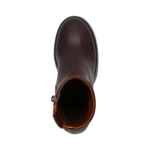 Zipped Round-Toe Boots