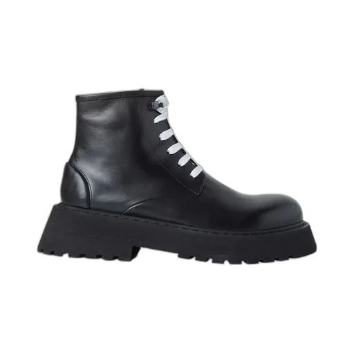 Micarro Leather Platform Ankle Boots
