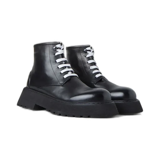 Micarro Leather Platform Ankle Boots