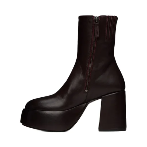Zipped Round-Toe Boots