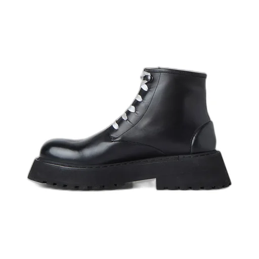 Micarro Leather Platform Ankle Boots