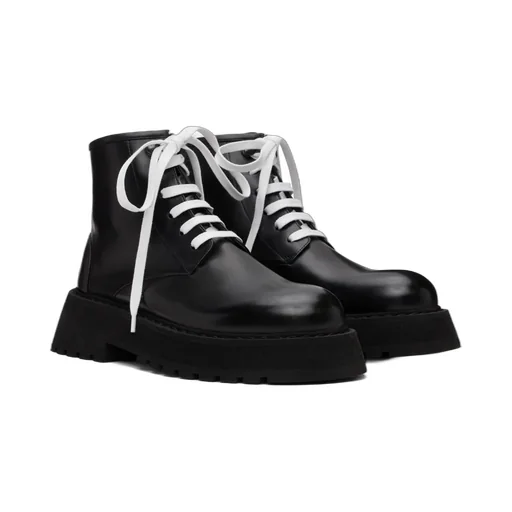 Micarro Leather Platform Ankle Boots