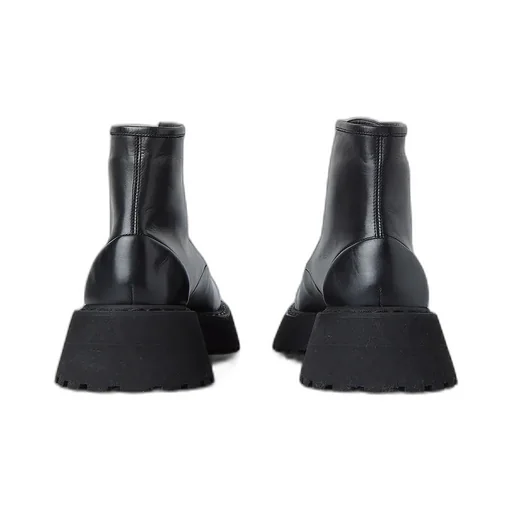 Micarro Leather Platform Ankle Boots