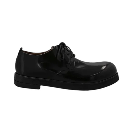 Round Head Lace Up Derby Shoes