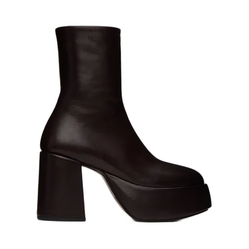 Zipped Round-Toe Boots
