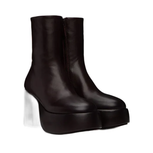 Zipped Round-Toe Boots