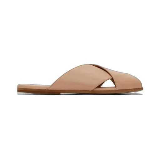 Flat Leather Mules
