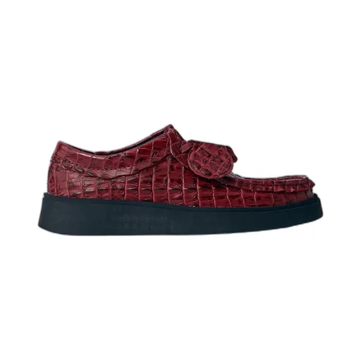 X Clarks Embossed Square Toe Loafers