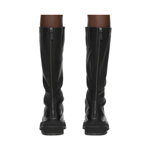 Chunky-Sole Leather Boots