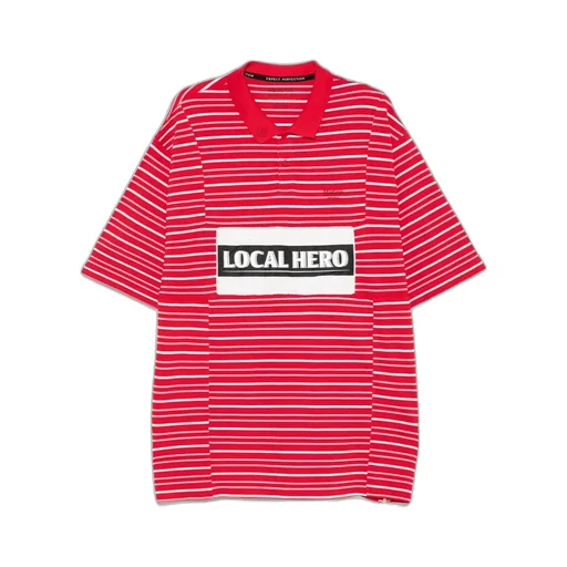 Logo Embroidered Striped Polo Shirt