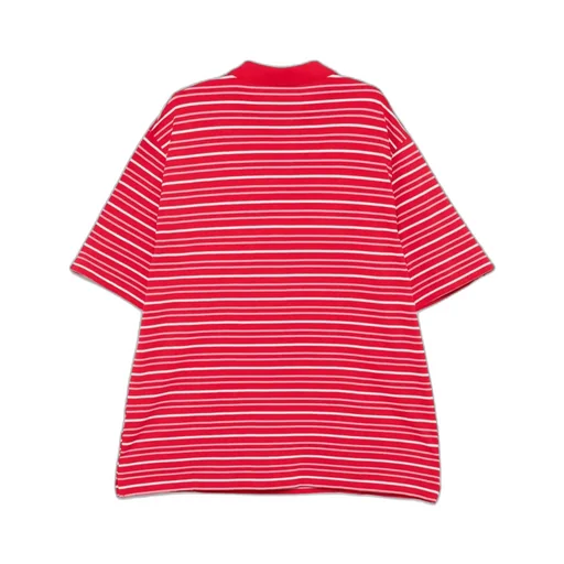 Logo Embroidered Striped Polo Shirt