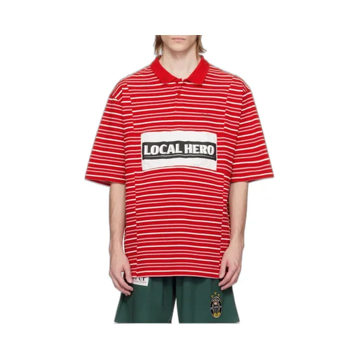 Logo Embroidered Striped Polo Shirt