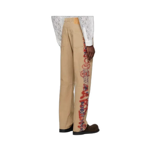 Graffiti Belt-Loop Casual Pants