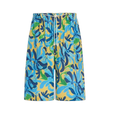 Graphic-Printed Drawstring Shorts