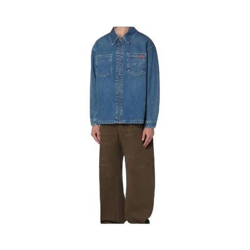 Denim Zipper Coat