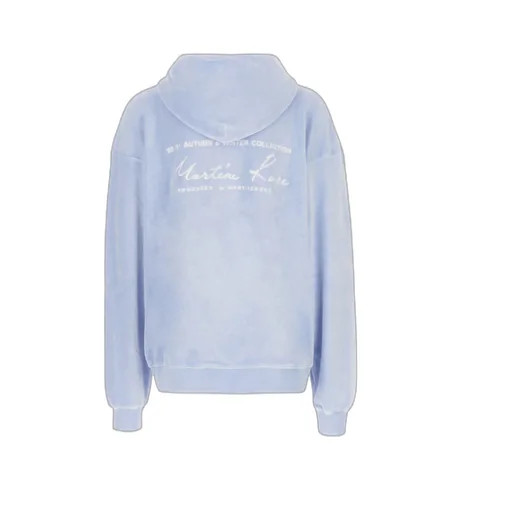Drop-Shoulder Towelling-Finish Drawstring Hoodie