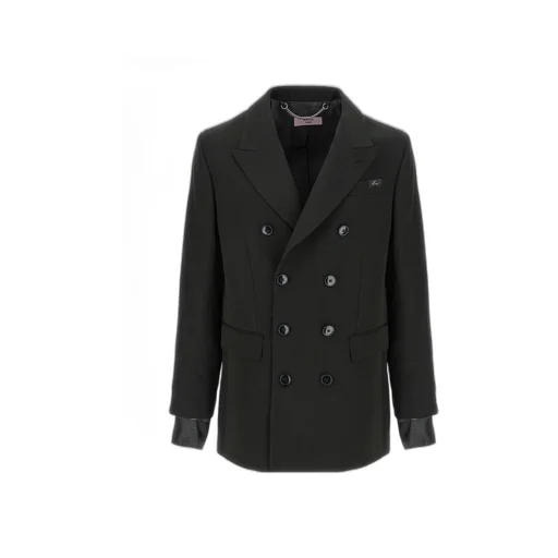 Layered Double-Breasted Blazer