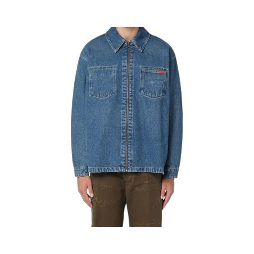 Denim Zipper Coat