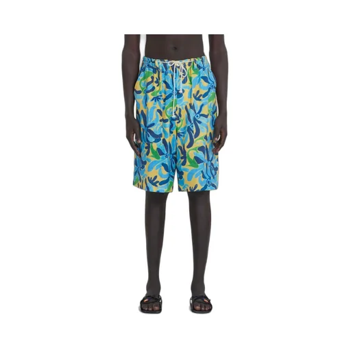 Graphic-Printed Drawstring Shorts