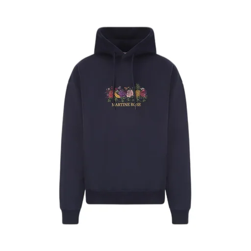 Floral Embroidered Drawstring Hoodie
