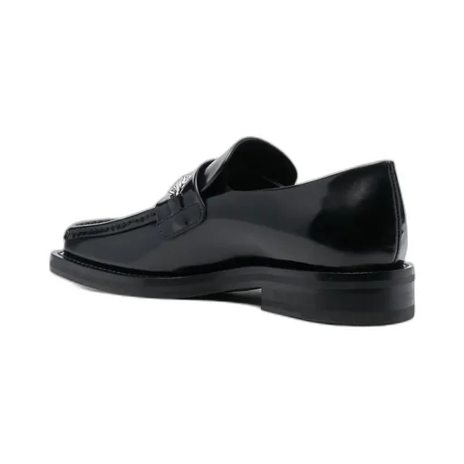 Chain-Lined Square Toe Loafers