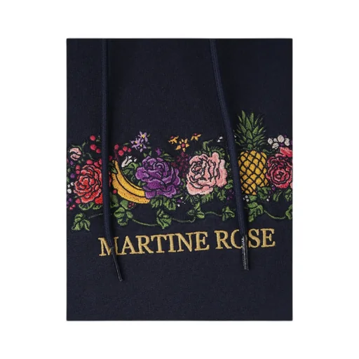 Floral Embroidered Drawstring Hoodie