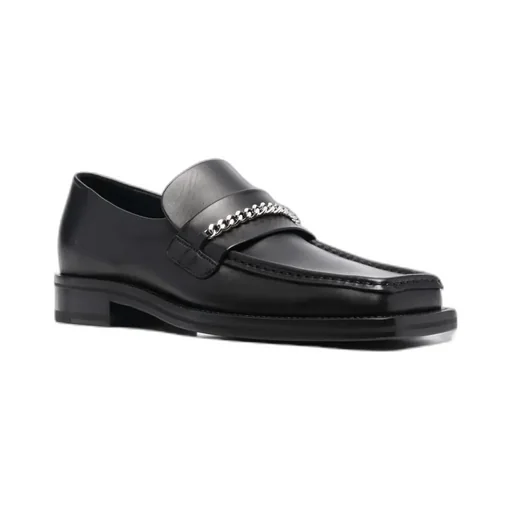 Chain-Trimmed Loafers
