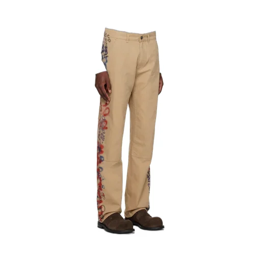Graffiti Belt-Loop Casual Pants