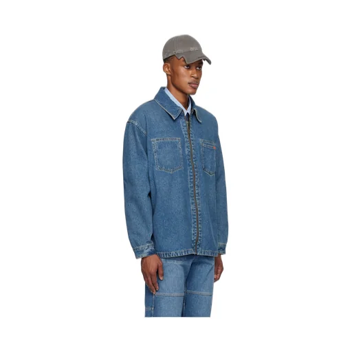 Denim Zipper Coat