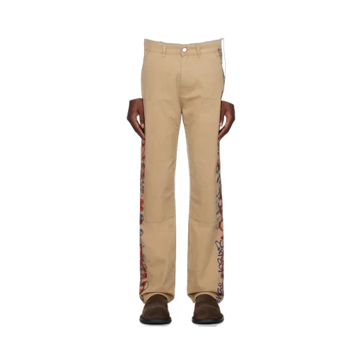 Graffiti Belt-Loop Casual Pants