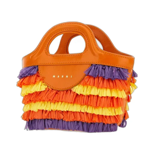 Logo Printed Fringe-Detailed Tote Bag