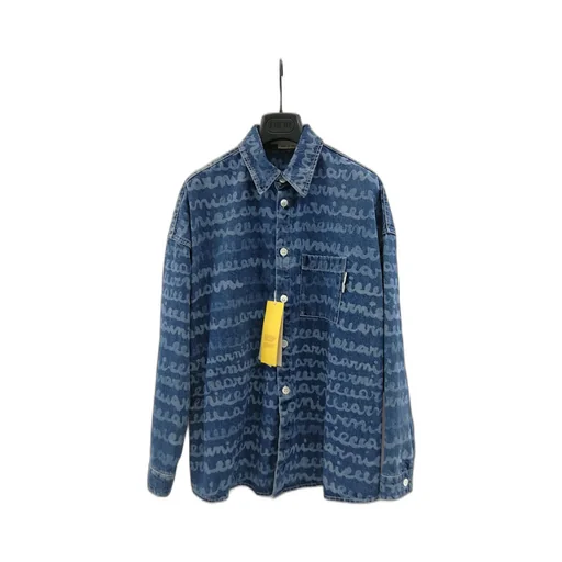 Logo Printed Buttoned Denim Shirt