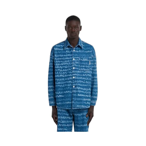 Logo Printed Buttoned Denim Shirt