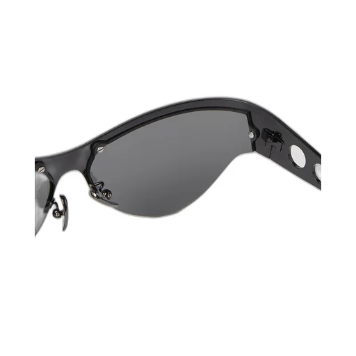 Mirror Leg Hollowed-Out Sunglasses