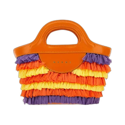 Logo Printed Fringe-Detailed Tote Bag