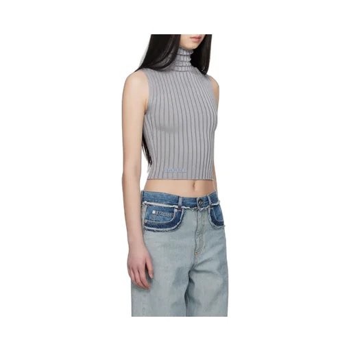 Turtleneck Sleeveless Knit Top