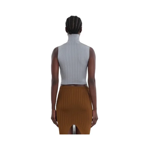 Turtleneck Sleeveless Knit Top