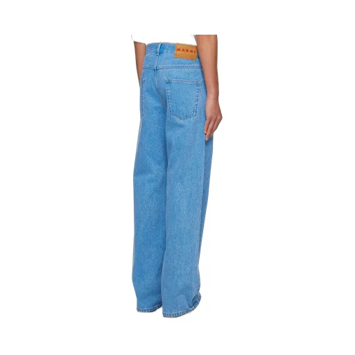 Logo Patch Straight Leg Jeans