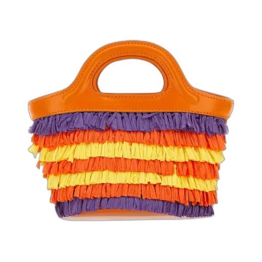 Logo Printed Fringe-Detailed Tote Bag