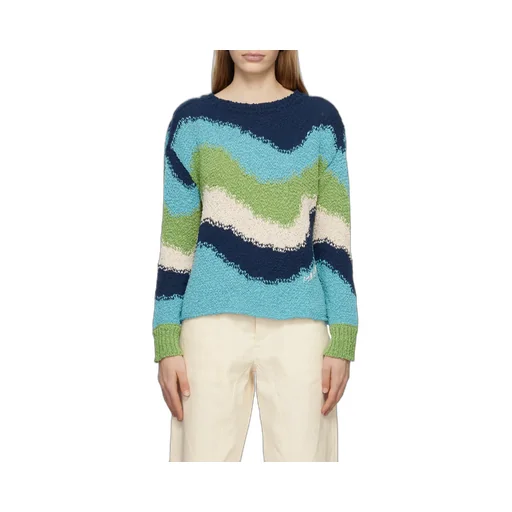Colour-Block Crewneck Knitted Jumper