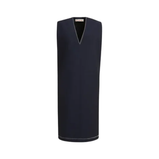 V-Neck Sleeveless Midi Dress