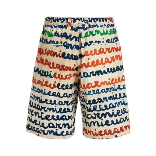 Handwriting Printed Poplin Shorts
