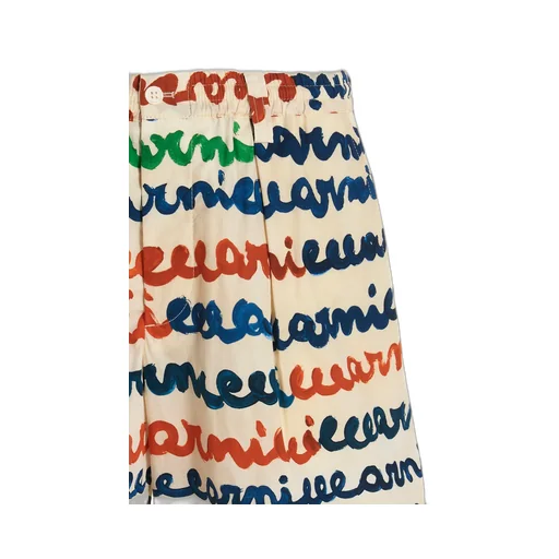 Handwriting Printed Poplin Shorts