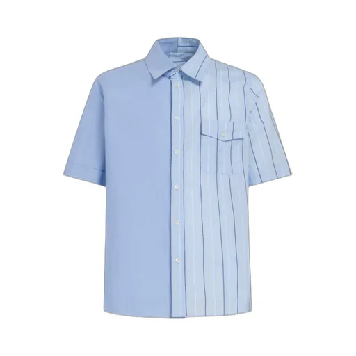 Bio Poplin Half-And-Half Shirt