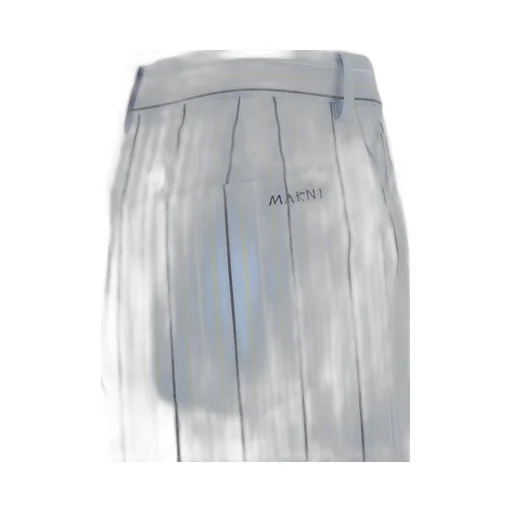 Poplin Striped Wide-Leg Trousers