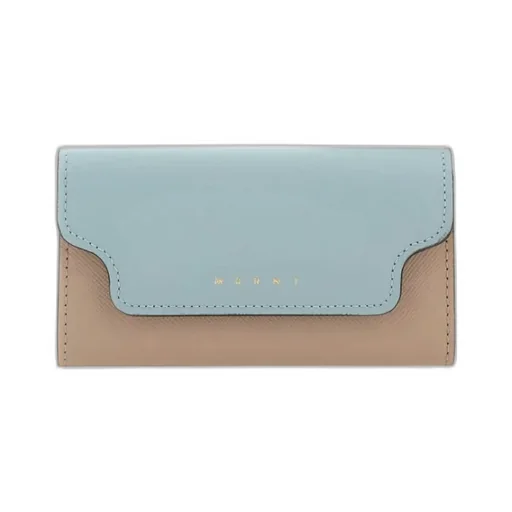 Logo Print Colour-Block Keyholder Wallet